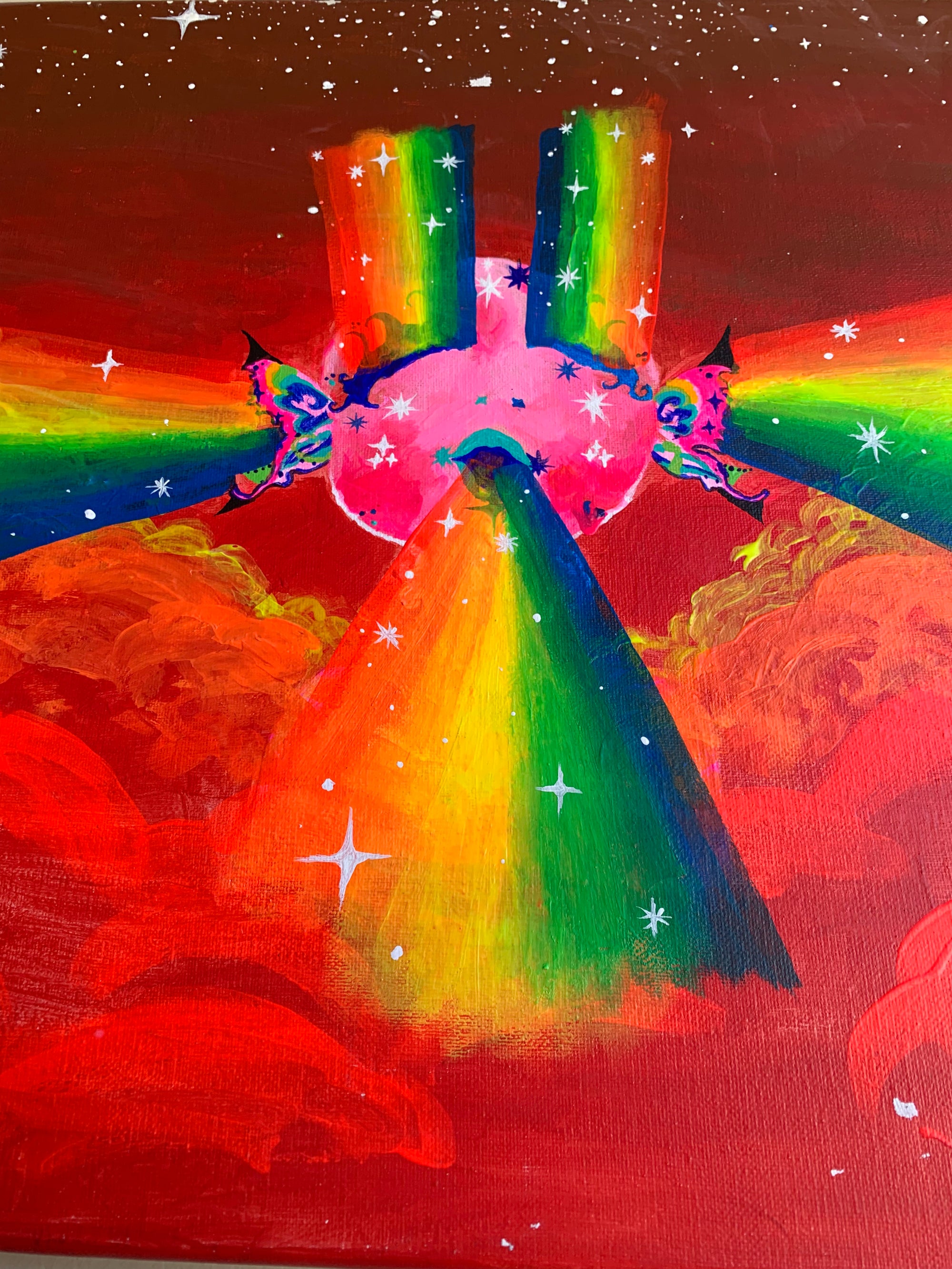 Alien Rainbow Lightworker Original Painting