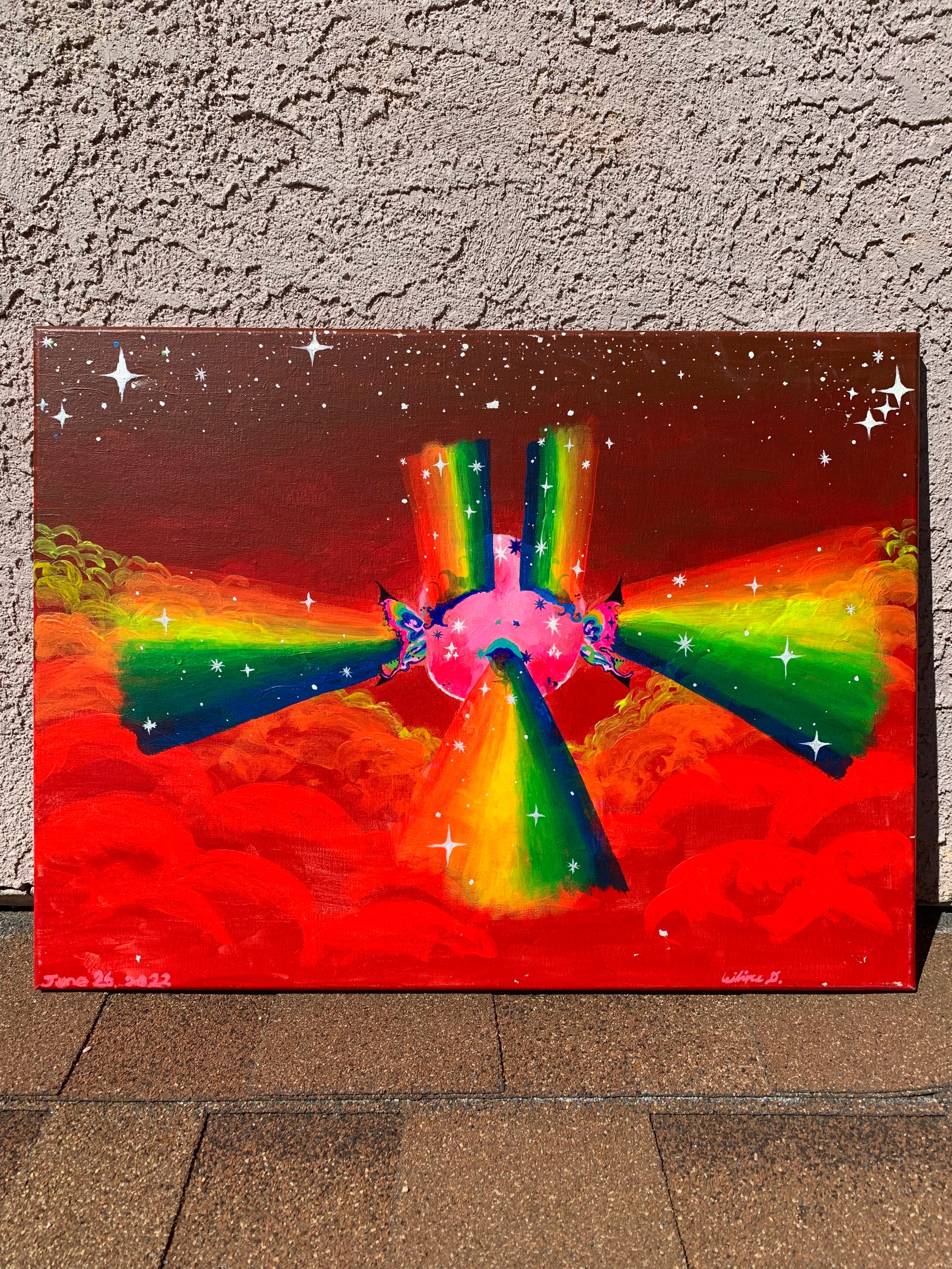 Alien Rainbow Lightworker Original Painting