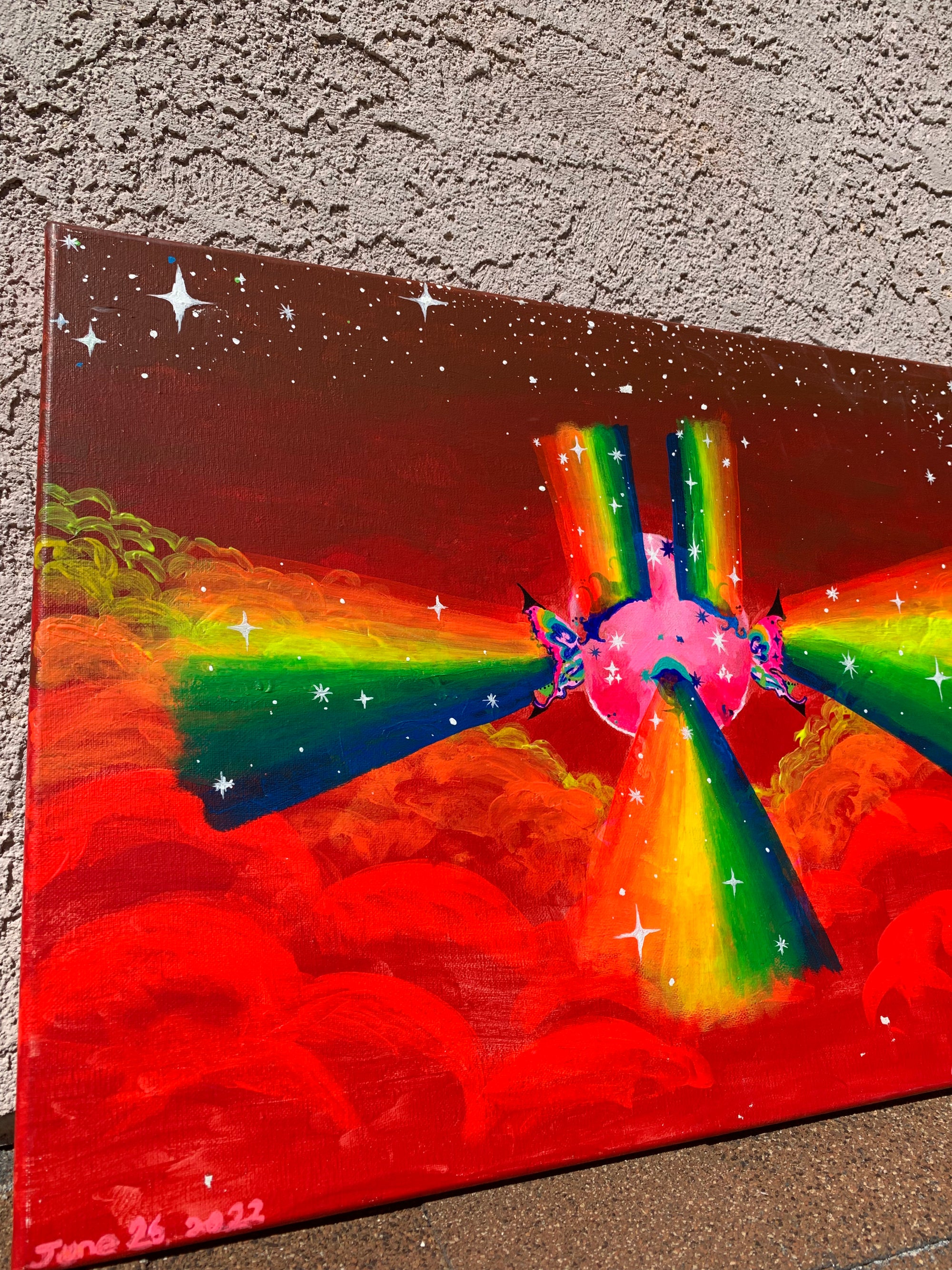 Alien Rainbow Lightworker Original Painting