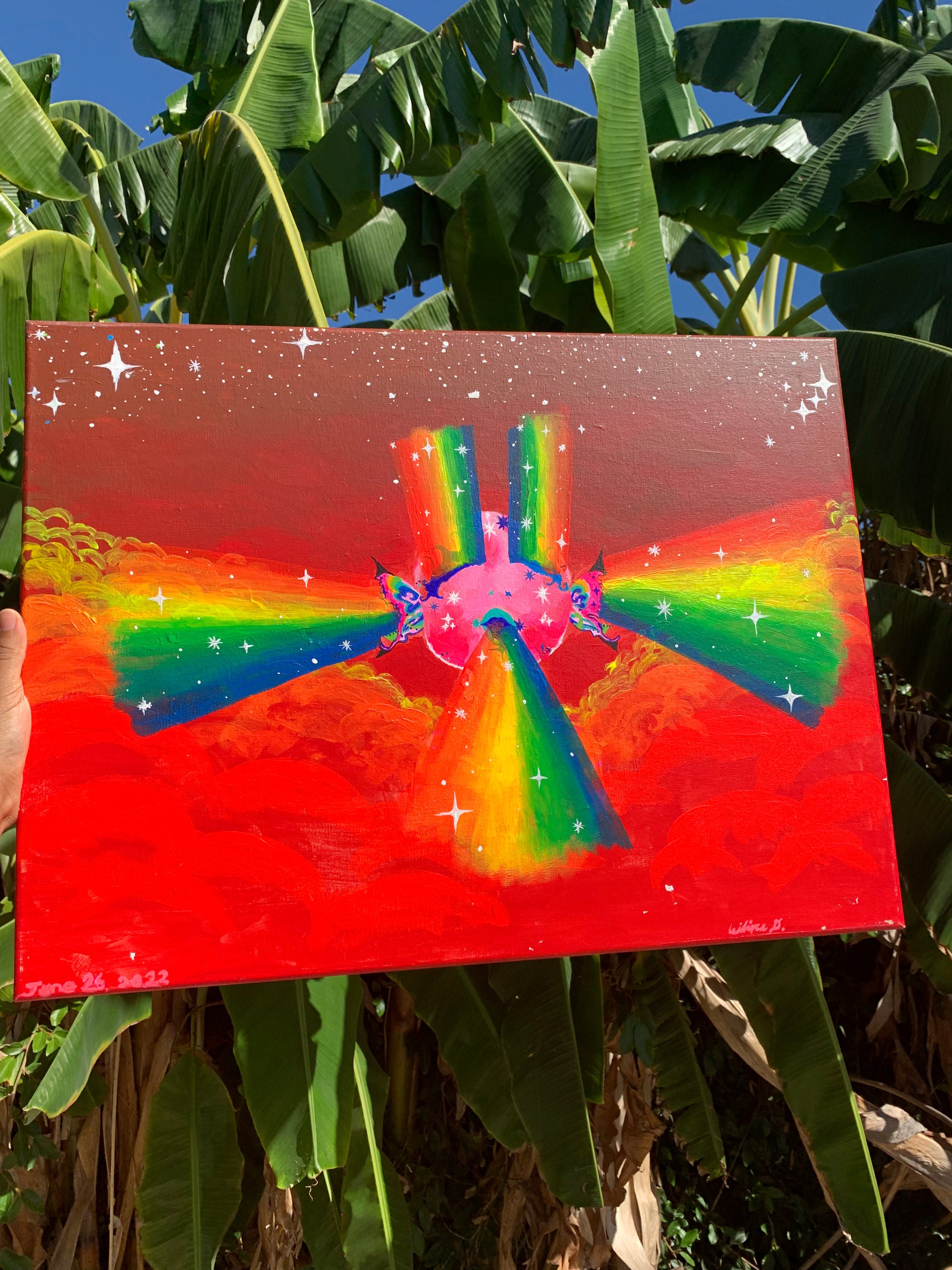 Alien Rainbow Lightworker Original Painting