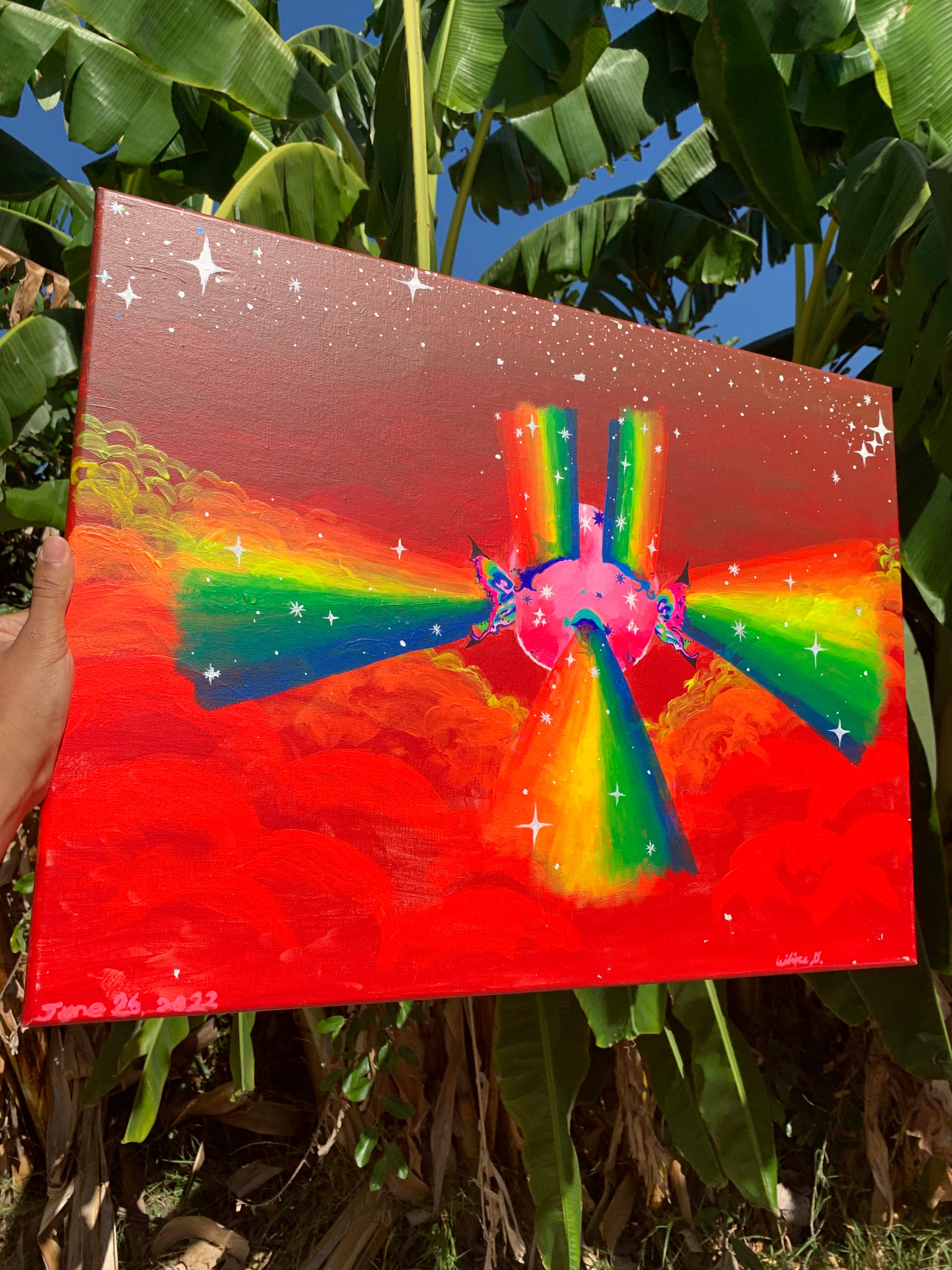 Alien Rainbow Lightworker Original Painting