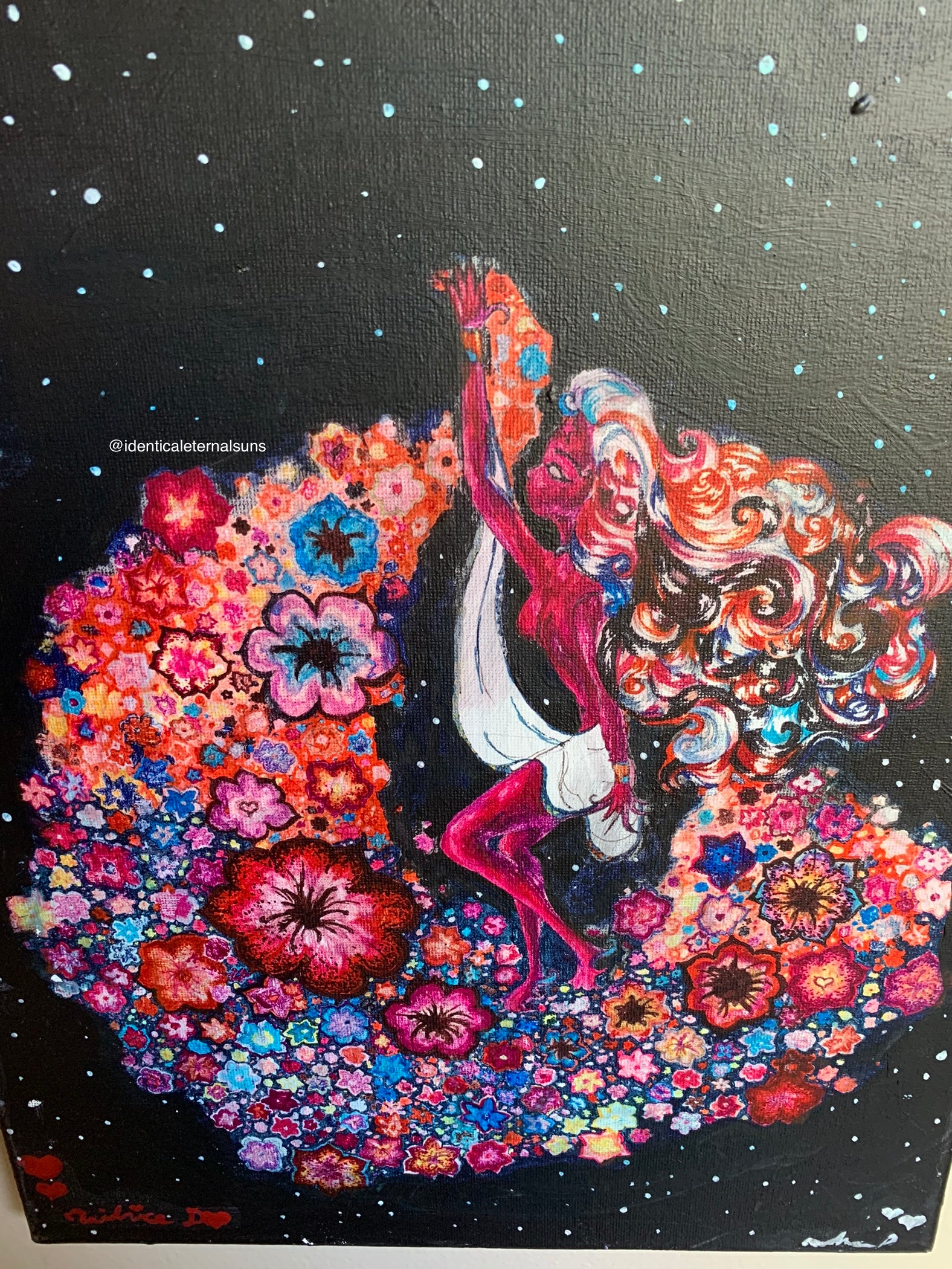 Goddess of Thousands of flowers Original Painting