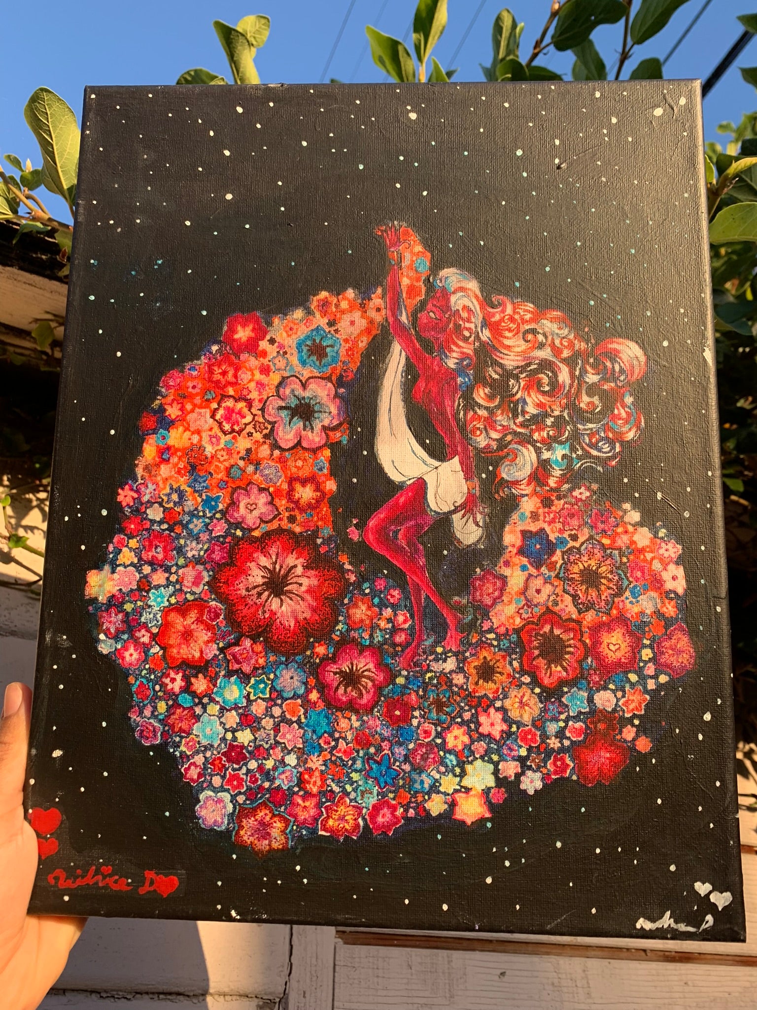 Goddess of Thousands of flowers Original Painting