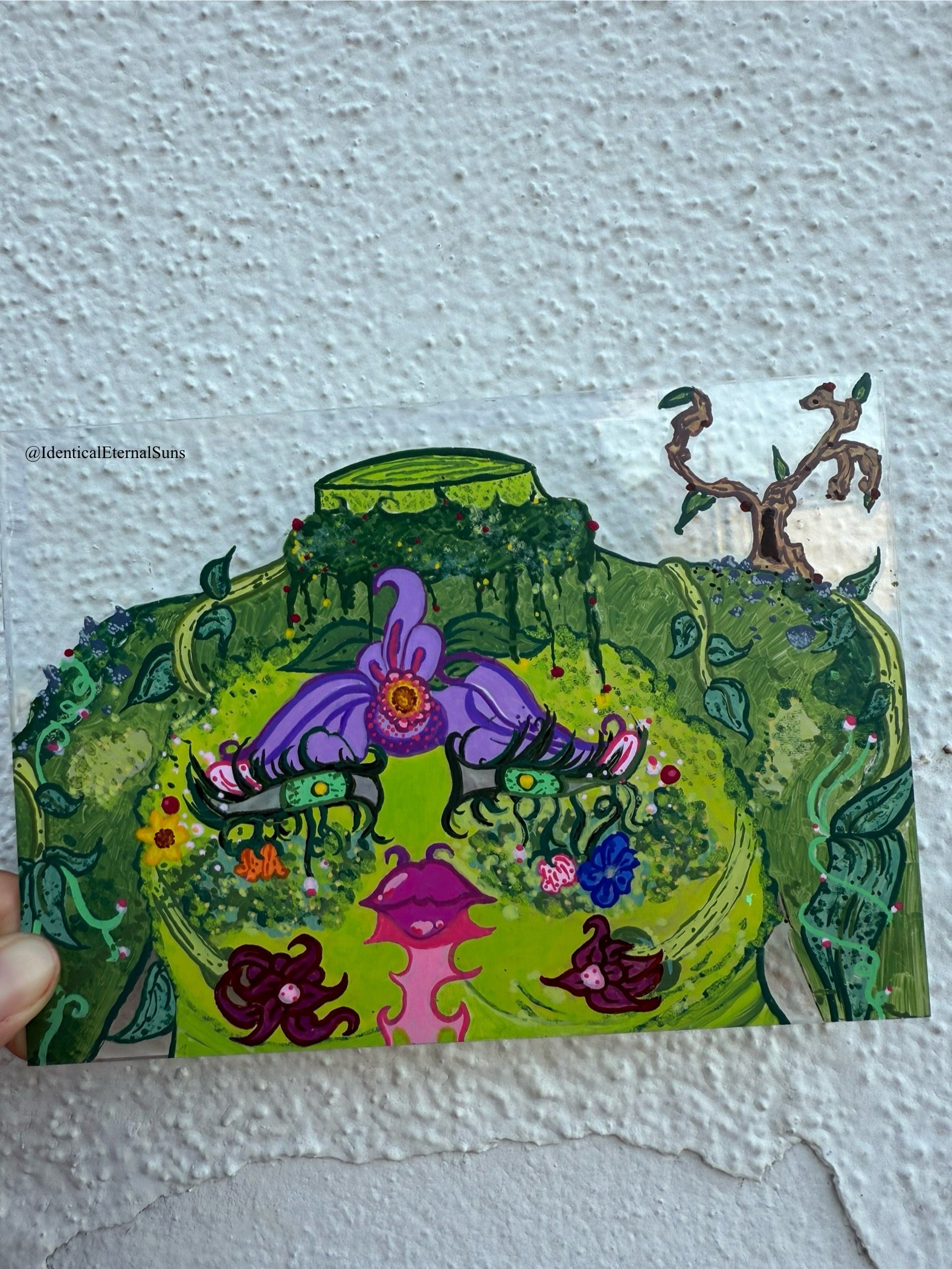 Viridiana Original Painting, Grounded, Sublime, self reliant, high self esteem, confidence, fresh energy, calm mind, wholeness within, inner peace, tranquility, breath of fresh air, abundance, full of life, nature lovers, plant lovers, divine feminine energy, gracefulness and poise