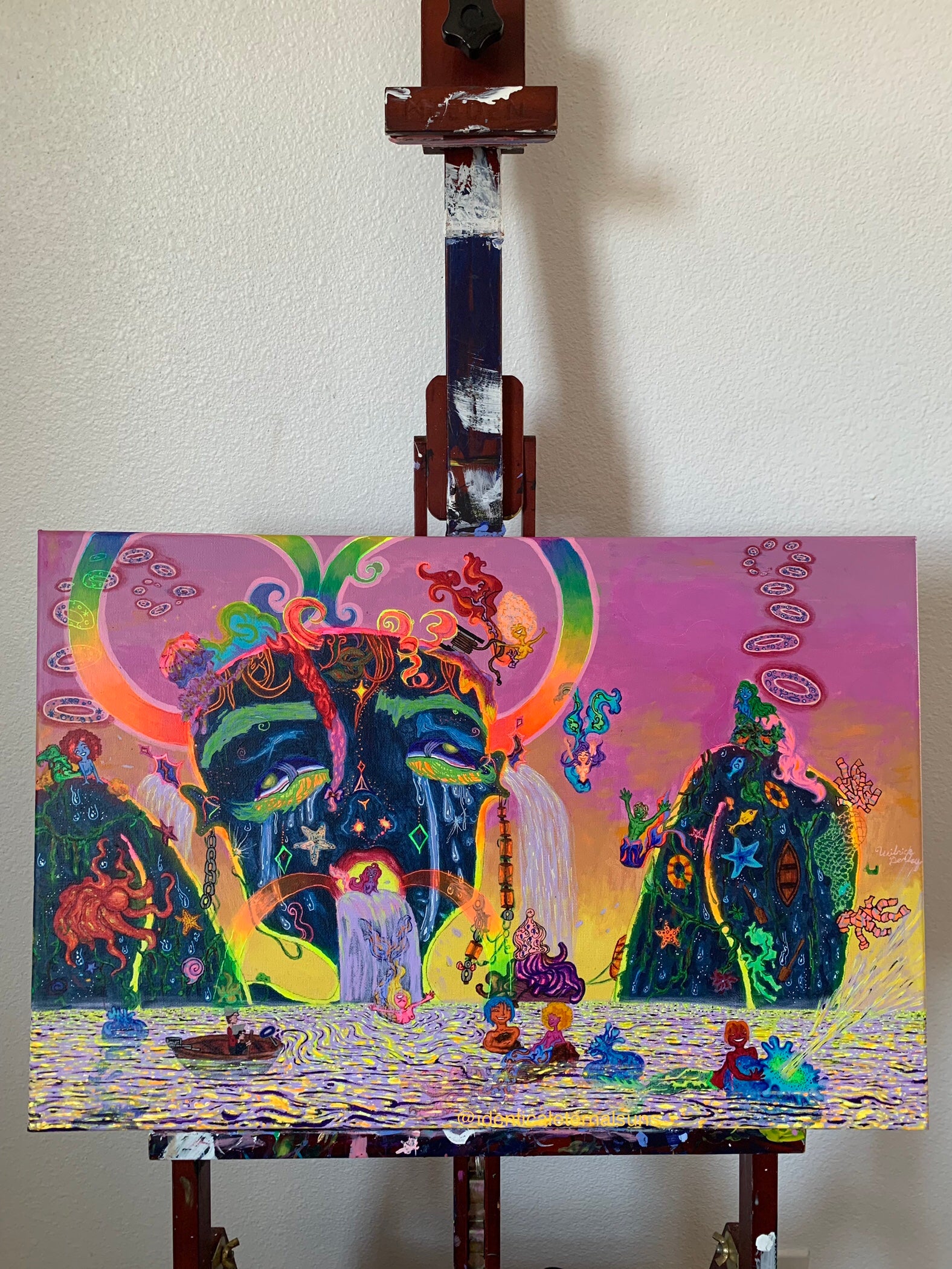 Feminine rage and chaotic desire painting, Identicaleternalsuns, DenleyTwins, Whimsical, radiant, otherworldly, glorious, fantastical, eternal, divine, unicorn, unicorn princess, visionary, Dreamy, heavenly, cosmic, wonderland, euphoria, playful, Ecstatic, fairytale, transformation, magical, magical art, fantastical, thallasophobia, seamonster, seacreature, aquatic, abyss, sailors, scurvy, femininerage, femalerage, chaos, deepbluesea, chaotic desire