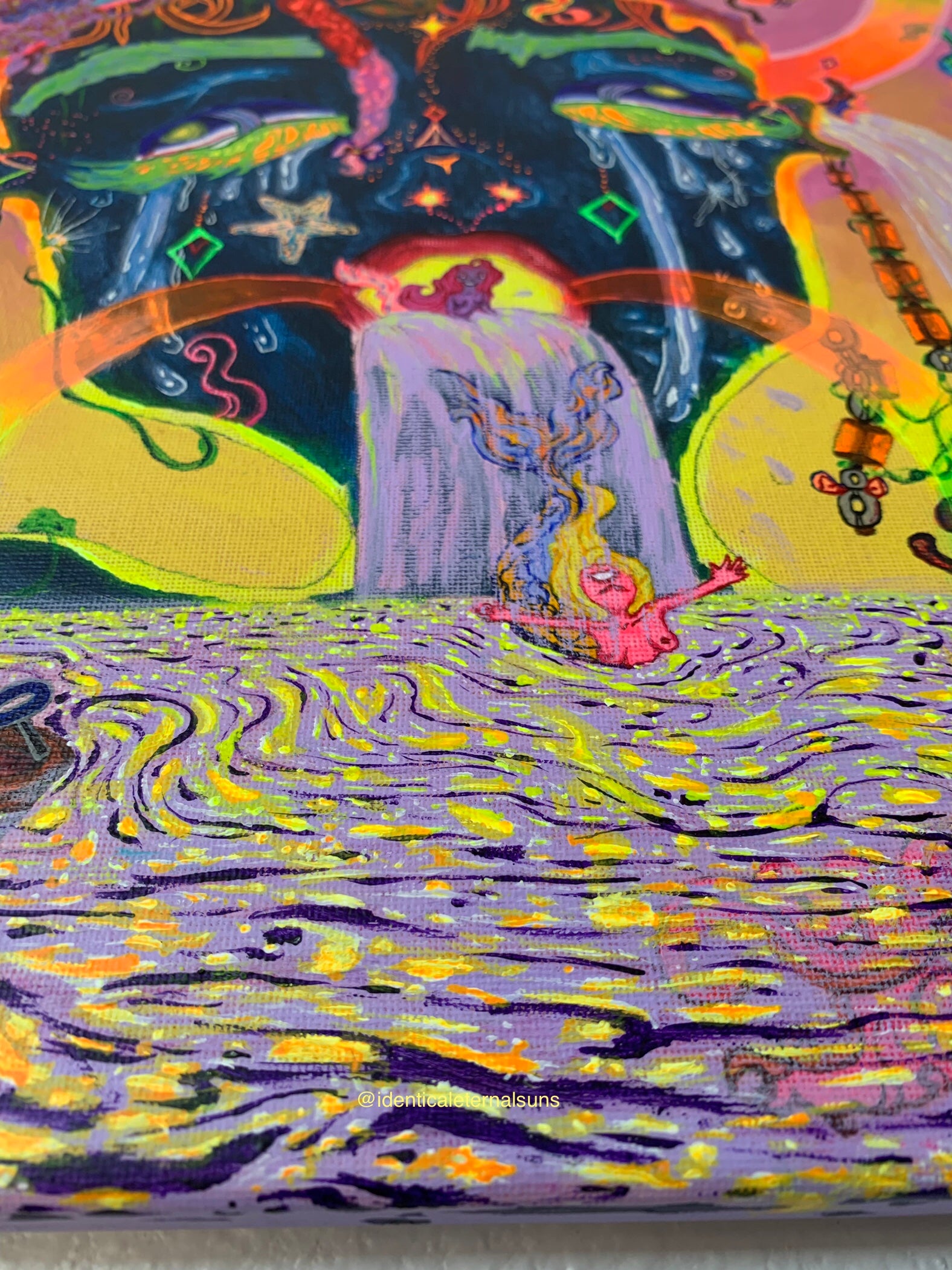 Feminine rage and chaotic desire painting, Identicaleternalsuns, DenleyTwins, Whimsical, radiant, otherworldly, glorious, fantastical, eternal, divine, unicorn, unicorn princess, visionary, Dreamy, heavenly, cosmic, wonderland, euphoria, playful, Ecstatic, fairytale, transformation, magical, magical art, fantastical, thallasophobia, seamonster, seacreature, aquatic, abyss, sailors, scurvy, femininerage, femalerage, chaos, deepbluesea, chaotic desire