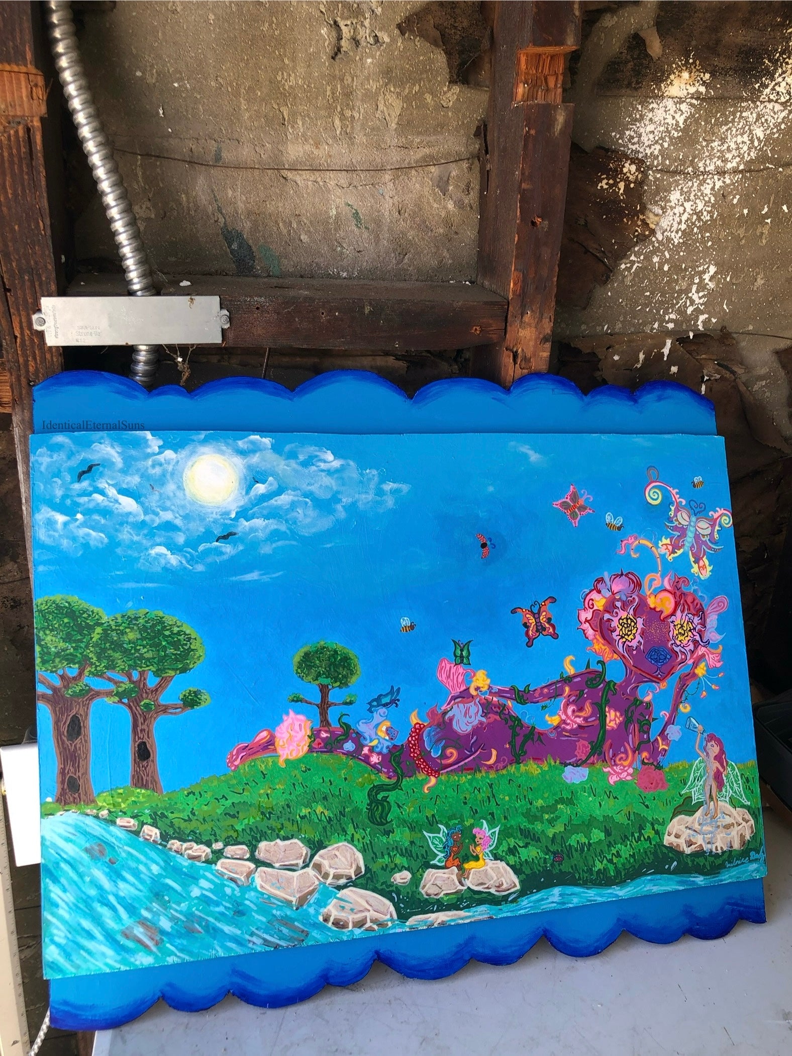 Hyacinth Muse Original Painting, Hyacinths, hyacinth flowers, divine feminine art, sublime, nature art, feminine principle, gentleness, mercifulness, peaceful, grace, poise, delicate beauty, detailed art, surrealism, fairie, fairy, liberation, muse, heavenly art, heavens, colorful artwork, fantastical art, surreal paintings, whimsical artwork, colorful surrealism, detailed fantasy art, vibrant surreal art, highly detailed paintings, maximalist art, colorful fine art, imaginative paintings, dreamlike art, na