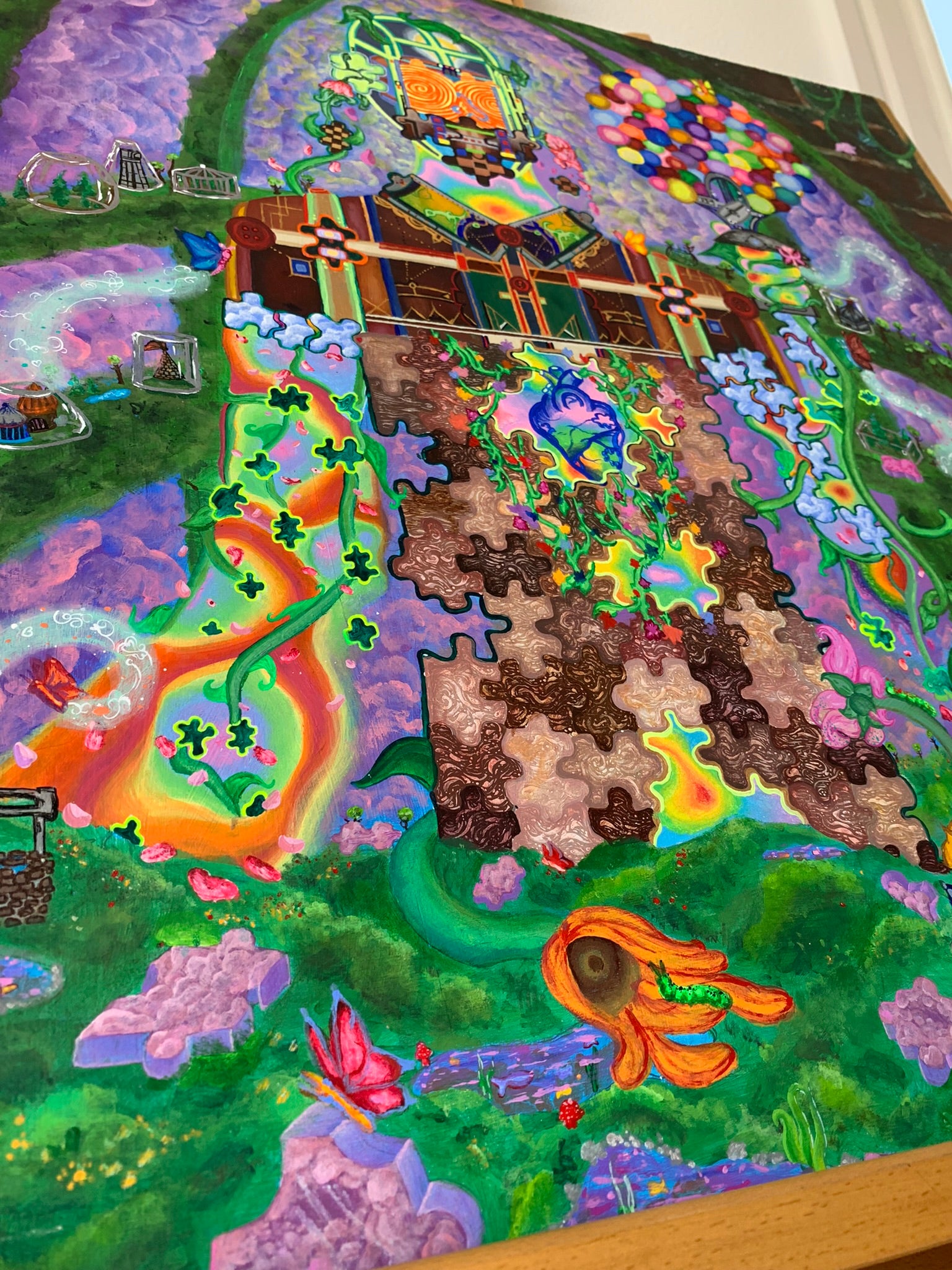 Identicaleternalsuns, DenleyTwins, whimsical Radiant otherworldly majestic glorious fantastical eternallove Ecstatic divine colorful light kidcore surrealism heartfelt musical artcollector heartopening heavenly intergalactic uniquefinds identicaleternalsuns supernatural wonderland euphoria soulevolution puzzlepieceman subconsciousmind growinpains ego egodeath spirituality transformation terrarium plantpainting gardengrove naturelovers fantasy identicaleternalsuns artist surrealism melancoly art, colorful