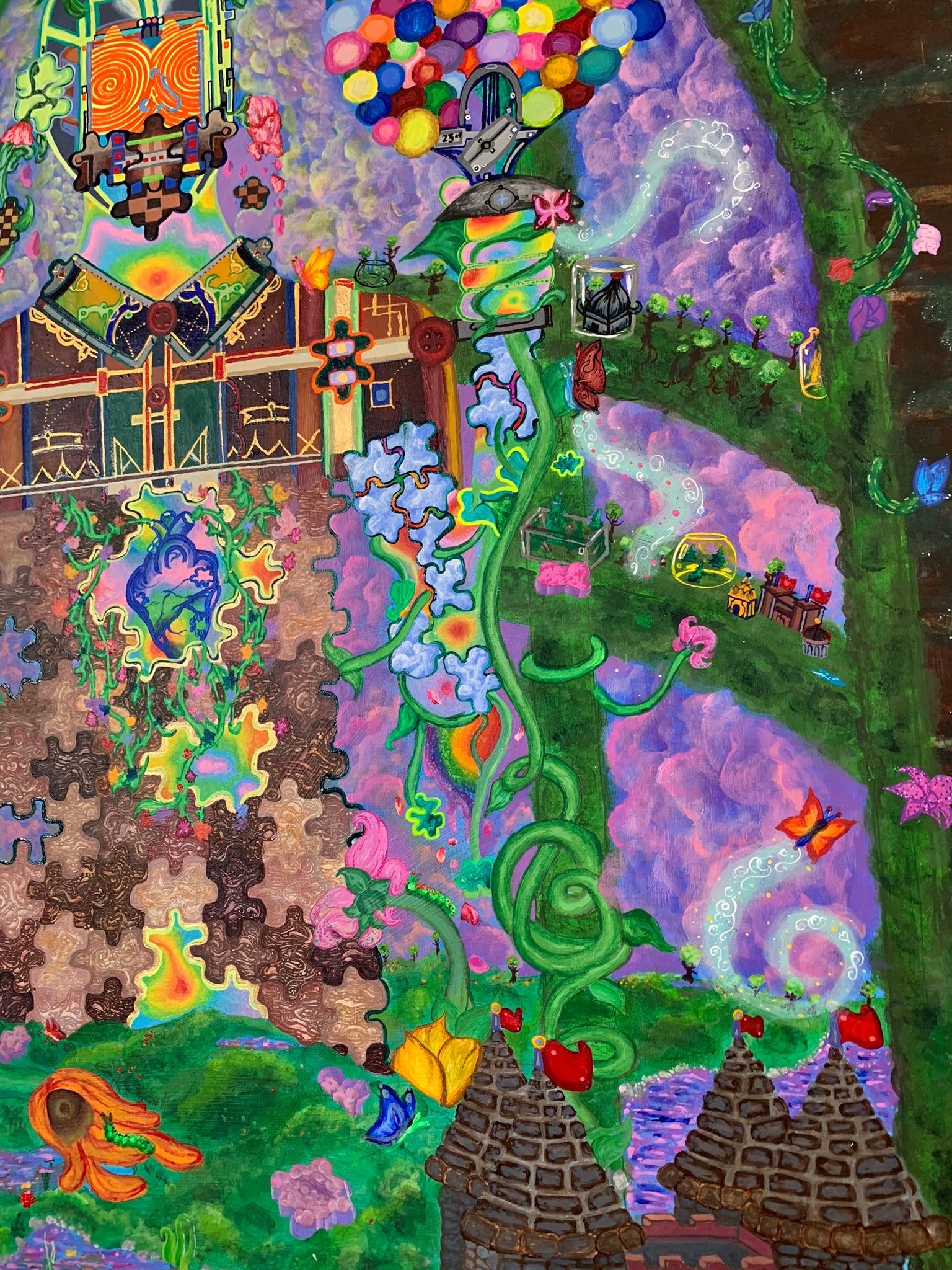 Identicaleternalsuns, DenleyTwins, whimsical Radiant otherworldly majestic glorious fantastical eternallove Ecstatic divine colorful light kidcore surrealism heartfelt musical artcollector heartopening heavenly intergalactic uniquefinds identicaleternalsuns supernatural wonderland euphoria soulevolution puzzlepieceman subconsciousmind growinpains ego egodeath spirituality transformation terrarium plantpainting gardengrove naturelovers fantasy identicaleternalsuns artist surrealism melancoly art, colorful