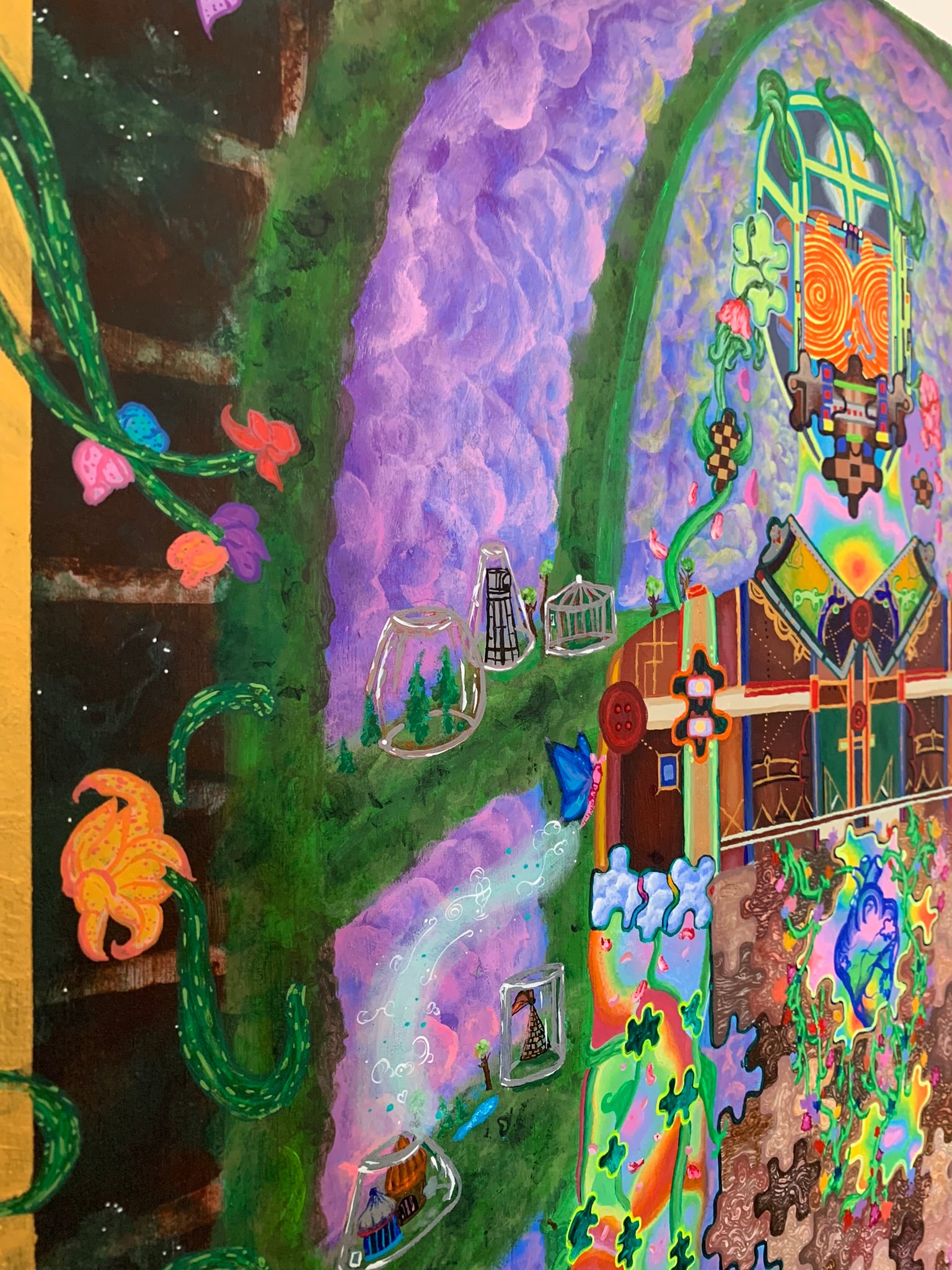 Identicaleternalsuns, DenleyTwins, whimsical Radiant otherworldly majestic glorious fantastical eternallove Ecstatic divine colorful light kidcore surrealism heartfelt musical artcollector heartopening heavenly intergalactic uniquefinds identicaleternalsuns supernatural wonderland euphoria soulevolution puzzlepieceman subconsciousmind growinpains ego egodeath spirituality transformation terrarium plantpainting gardengrove naturelovers fantasy identicaleternalsuns artist surrealism melancoly art, colorful