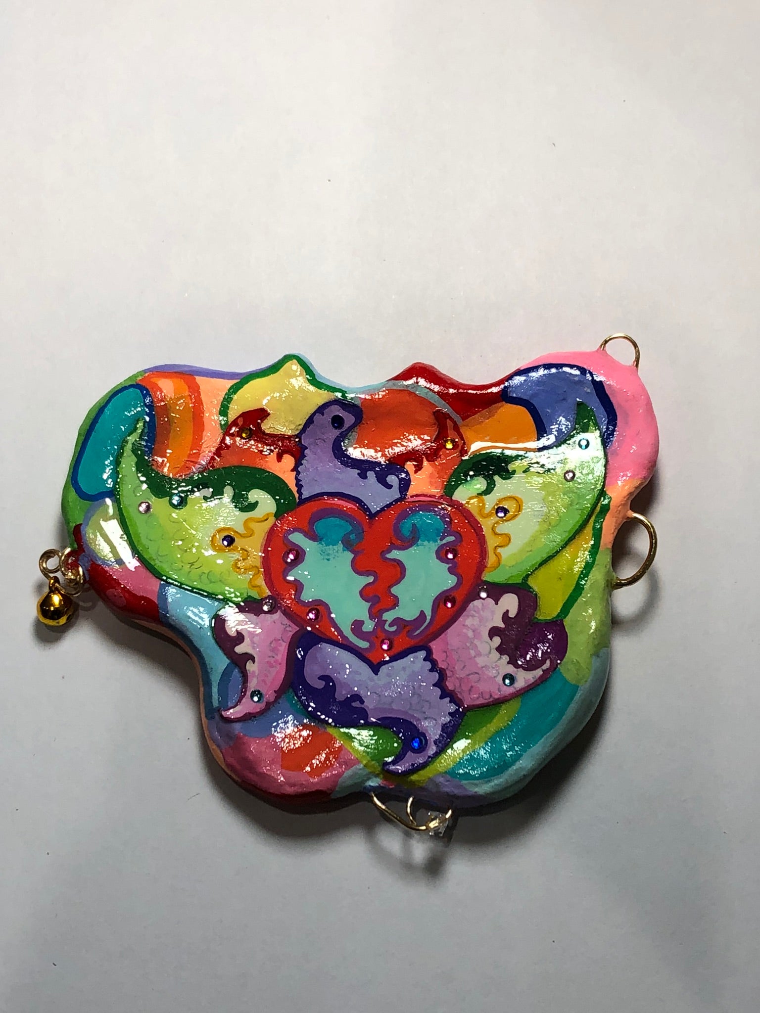 Angelic Wall Hangings, Angel Orb wall hanging with embellishments, Angelic wall hangings, enchanting wall art, celestial decor, heavenly artwork, magical, persuasive, vibrant, sacred beauty, radiant, uplifting joy, playful, whimsical, captivating, celestial charm, handmade, devotion, timeless treasure, awe-inspiring, versatile, keychains, purses, sanctuary, unique gift, friendship emblem, collectible, ethereal, delightful, trippy, heartfelt, good vibes, radiant aura, Delight, angel energy, 