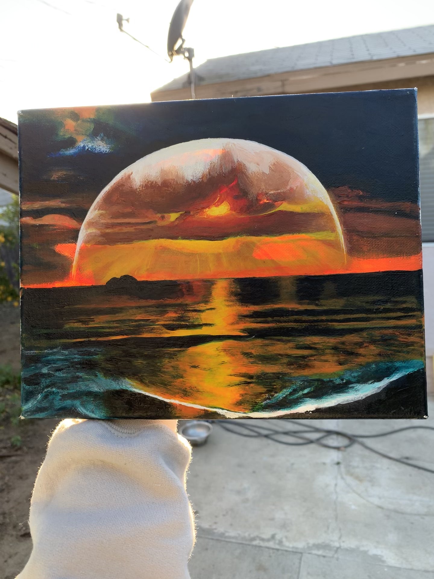 Solar Seashores, Solar Seashores original seascape painting, realistic sunset ocean landscape painting. A seascape sunset by the ocean realistic painting. Sunset by the Ocean artwork. Sunset by the Sea painting for sale. Solar Ocean canvas artwork. Seascape painting. Original Sunset painting. Sunset artwork. Nature landscapes. Sunset landscape painting. Sunset by the seashores landscape artwork. Solar seashores art painting, Identicaleternalsuns