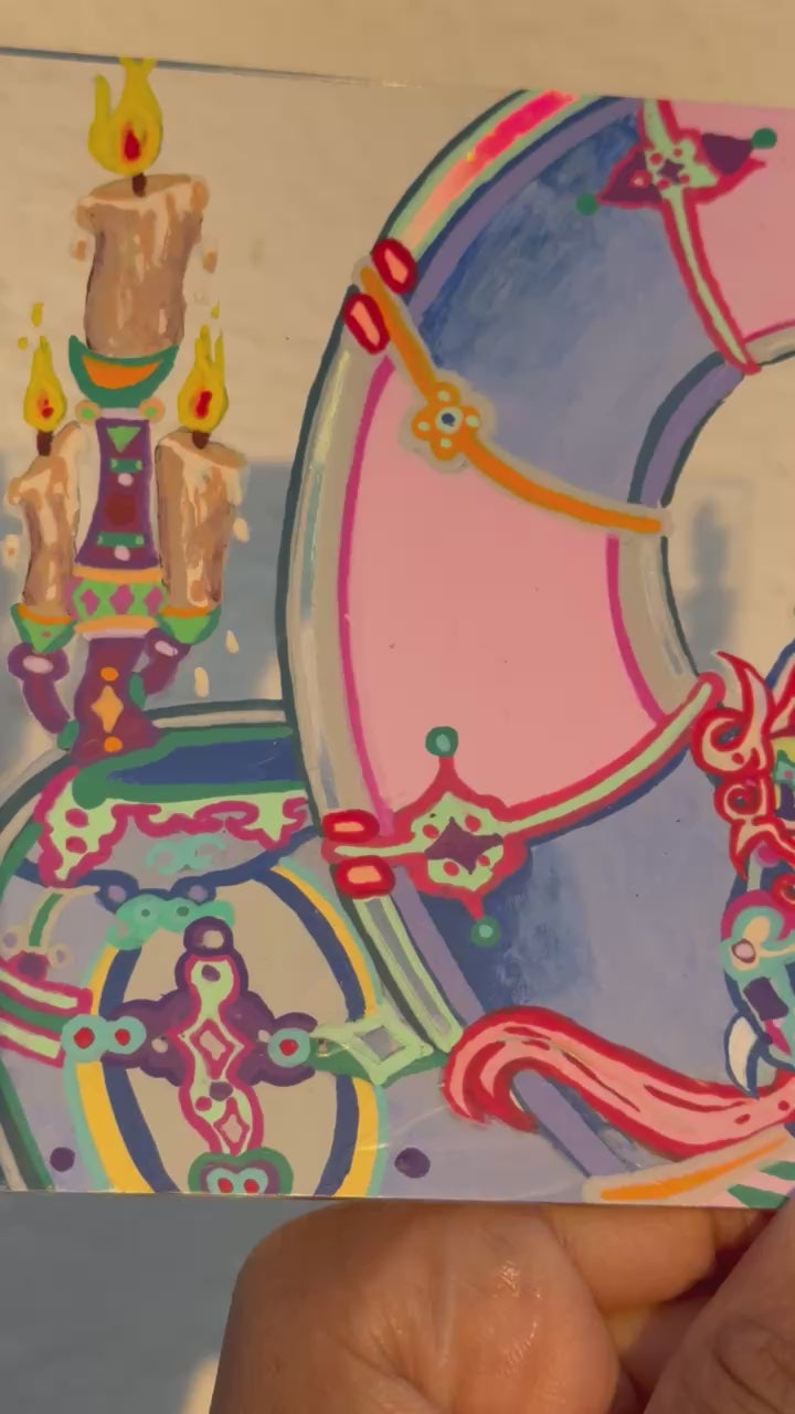 Serpentine, Celestial creature, ancient secrets, cosmic wisdom, rainbow hues, iridescent scales, flaming aura, elemental serpent art, medieval whimsy, mystical illumination, enigmatic presence, Divine order and chaos, Holy fire, guardian of knowledge, fantastical art, surreal paintings, whimsical artwork, colorful surrealism, detailed fantasy art, highly detailed paintings, maximalist art, colorful fine art, imaginative paintings, dreamlike art, narrative art, expressive art, detailed contemporary art